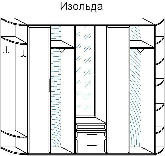 Модульная прихожая Изольда